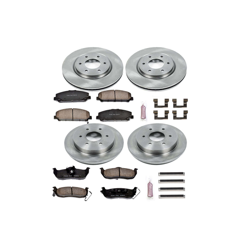 Power Stop KOE2805 Autospecialty - 1-Click Daily Driver Brake Kits (Front And Rear) for 2007-2011 Infiniti QX56 product image