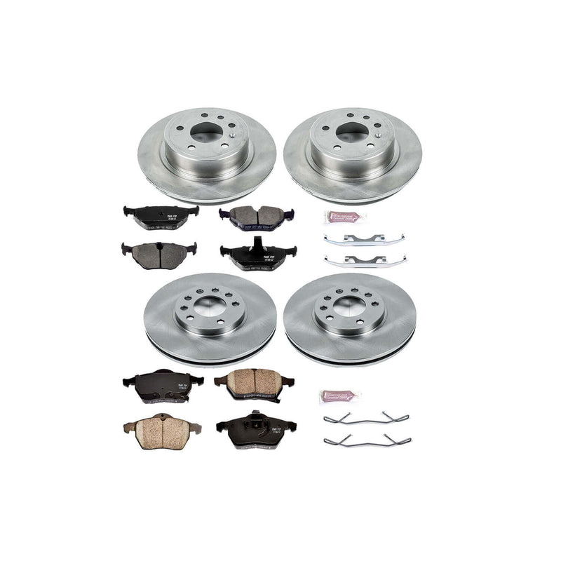 Power Stop KOE2808 Autospecialty - 1-Click Daily Driver Brake Kits (Front And Rear) for 1999 Saab 9-5. product image