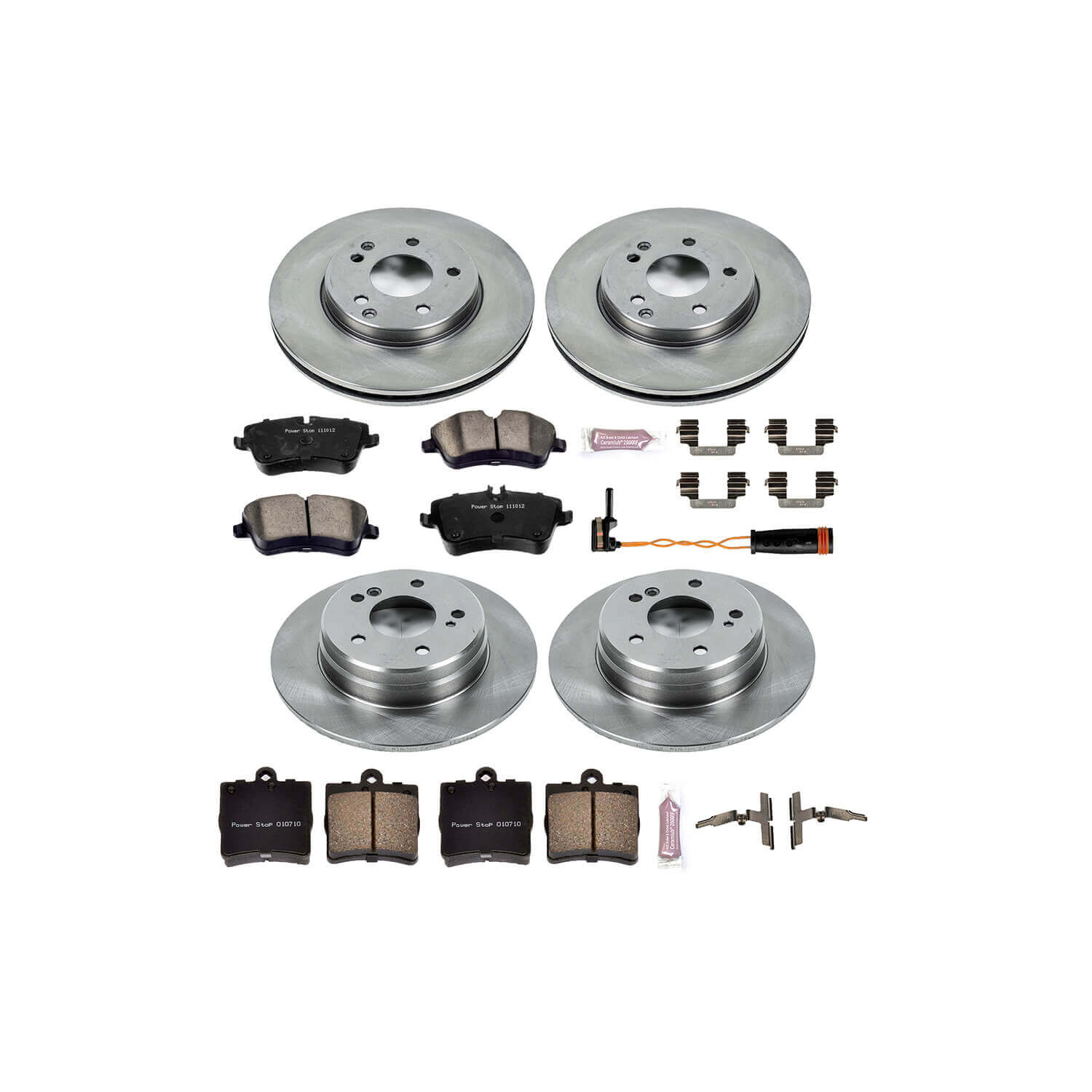 Power Stop KOE2812 Autospecialty - 1-Click Daily Driver Brake Kits (Front And Rear) for 2001-2005 Mercedes-Benz C230 product image