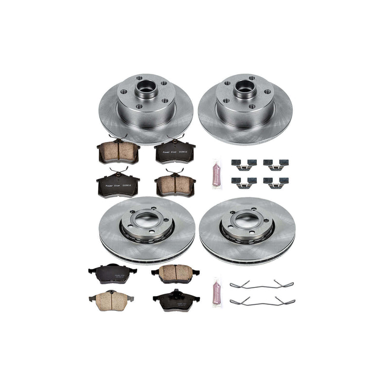 Power Stop KOE2824 Autospecialty - 1-Click Daily Driver Brake Kits (Front And Rear) for 1997-1998 Audi A4 product image
