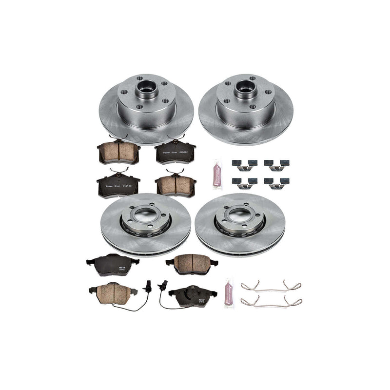 Power Stop KOE2825 Autospecialty - 1-Click Daily Driver Brake Kits (Front And Rear) for 1999-2001 Audi A4 product image