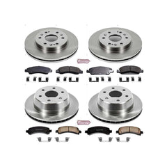 Power Stop KOE2826 Autospecialty - 1-Click Daily Driver Brake Kits (Front And Rear) for 2009-2014 Chevrolet Express 1500 product image