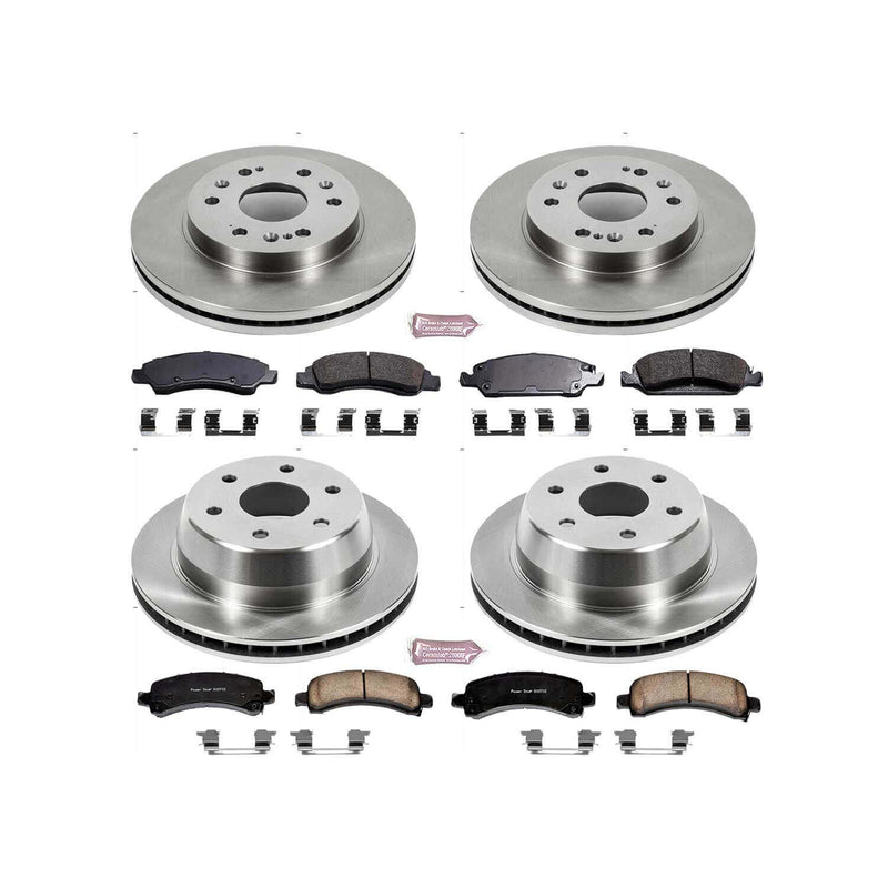 Power Stop KOE2826 Autospecialty - 1-Click Daily Driver Brake Kits (Front And Rear) for 2009-2014 Chevrolet Express 1500 product image