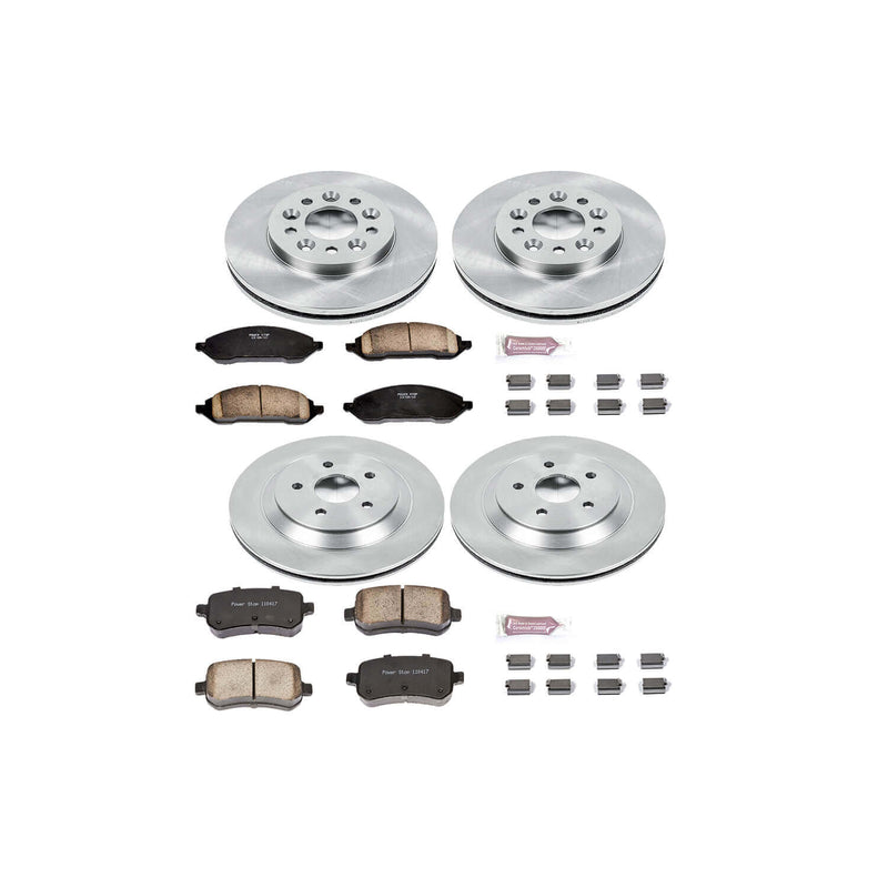 Power Stop KOE2828 Autospecialty - 1-Click Daily Driver Brake Kits (Front And Rear) for 2004-2007 Ford Freestar product image