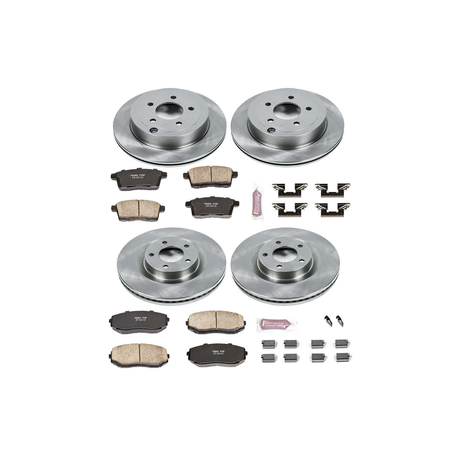 Power Stop KOE2829 Autospecialty - 1-Click Daily Driver Brake Kits (Front And Rear) for 2007-2010 Ford Edge product image