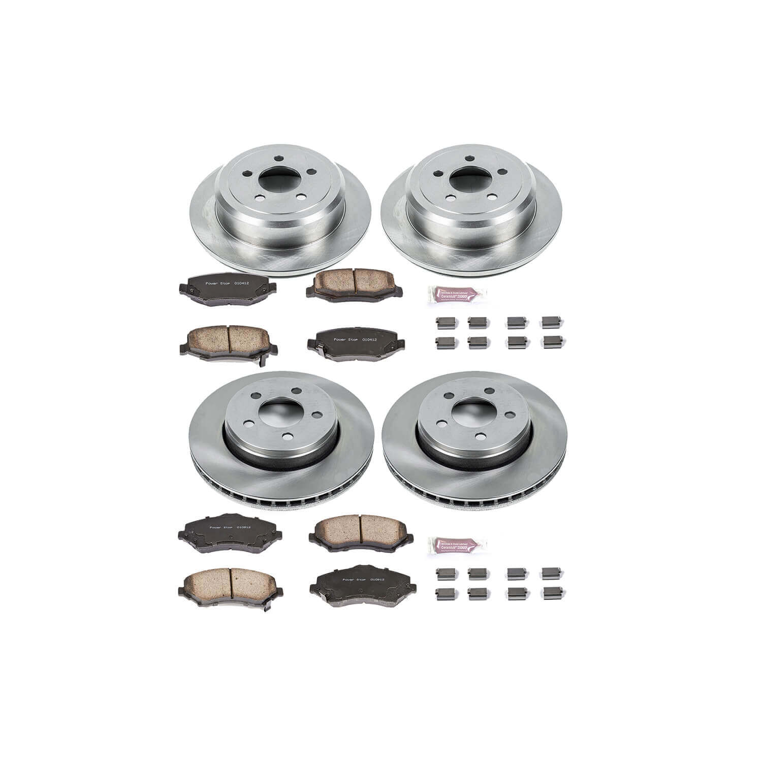 Power Stop KOE2832 Autospecialty - 1-Click Daily Driver Brake Kits (Front And Rear) for 2007-2012 Dodge Nitro product image