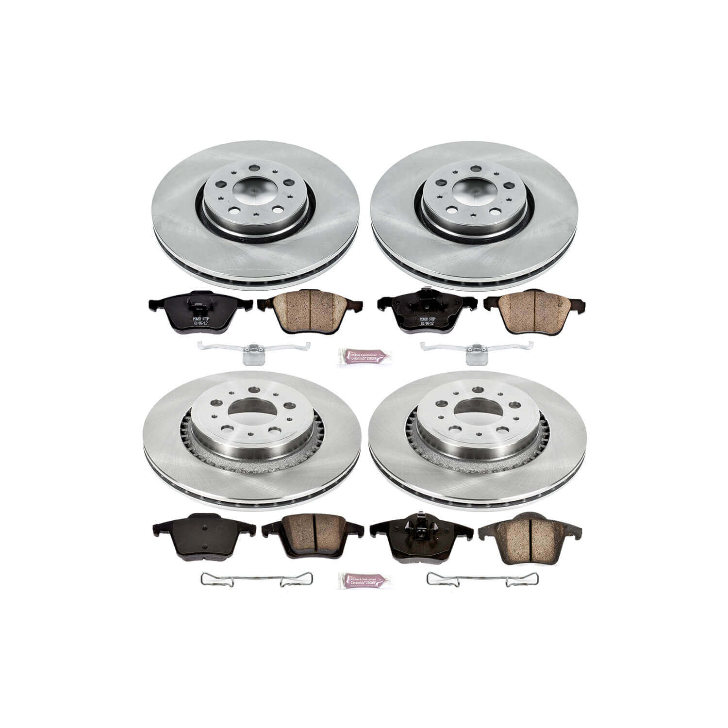 Power Stop KOE2835 Autospecialty - 1-Click Daily Driver Brake Kits (Front And Rear) for 2003-2014 Volvo XC90 product image