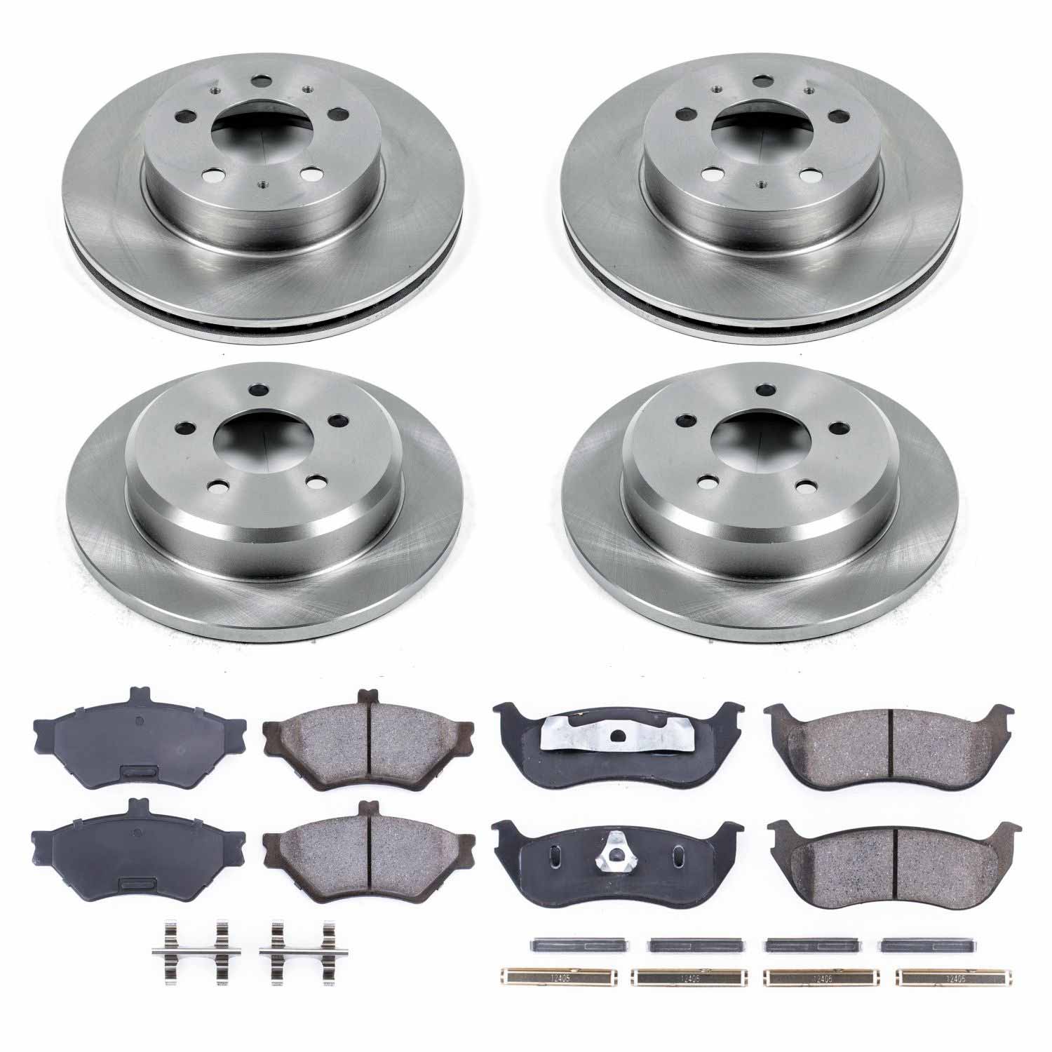 Power Stop KOE2859 Autospecialty - 1-Click Daily Driver Brake Kits (Front And Rear) for 1996-1997 Ford Crown Victoria product image