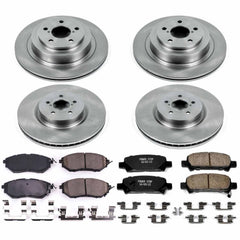 Power Stop KOE286 Autospecialty - 1-Click Daily Driver Brake Kits (Front And Rear) for 2005-2009 Subaru Legacy product image