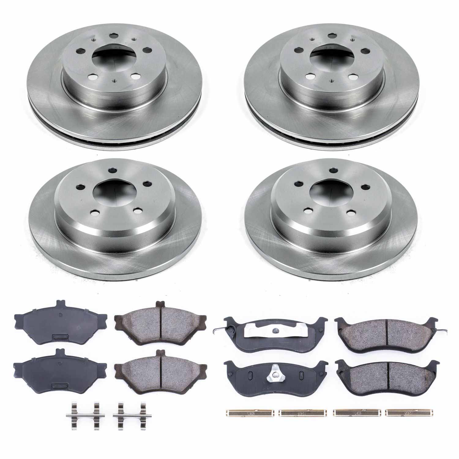 Power Stop KOE2860 Autospecialty - 1-Click Daily Driver Brake Kits (Front And Rear) for 1996-1997 Ford Crown Victoria product image