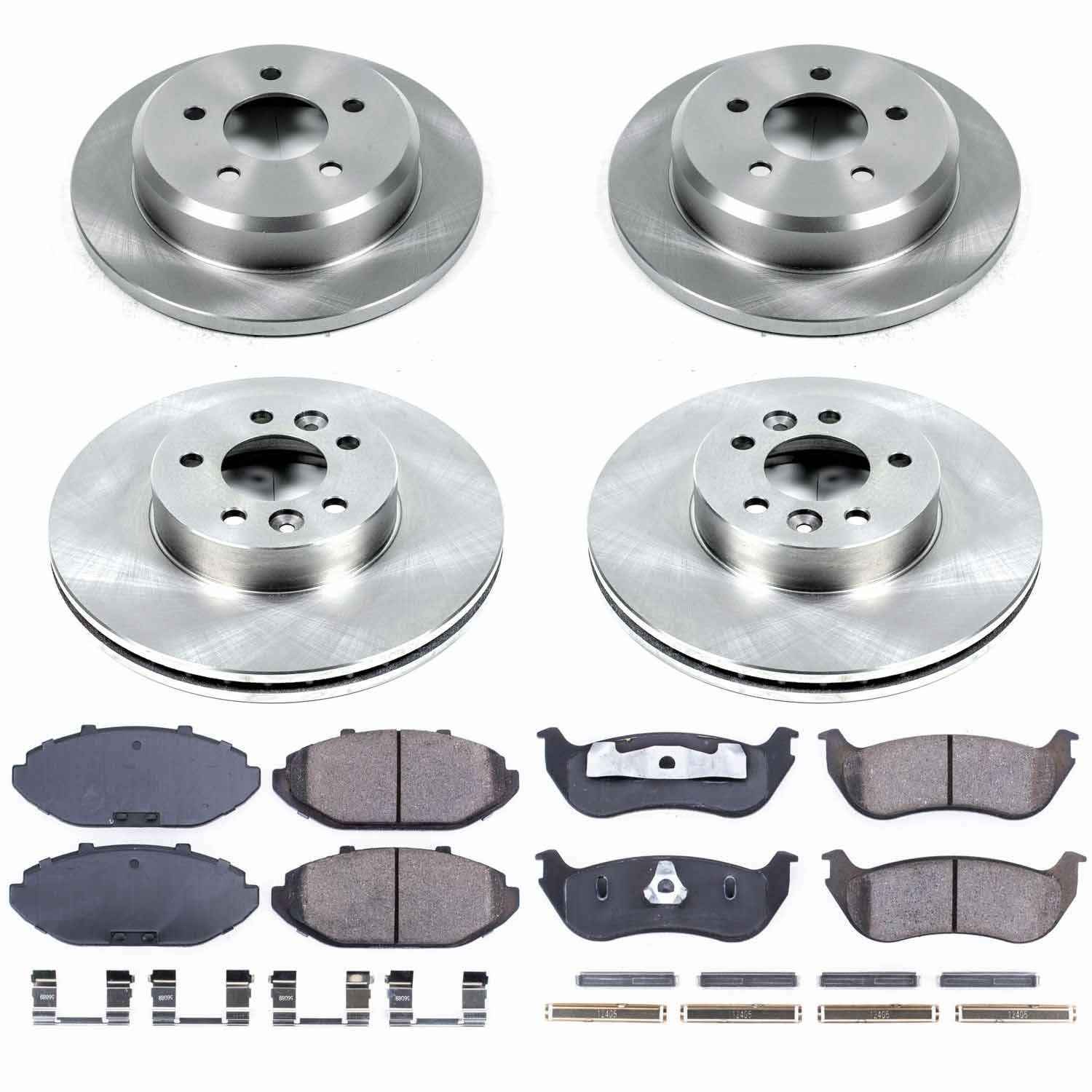 Power Stop KOE2861 Autospecialty - 1-Click Daily Driver Brake Kits (Front And Rear) for 1998-2002 Ford Crown Victoria product image