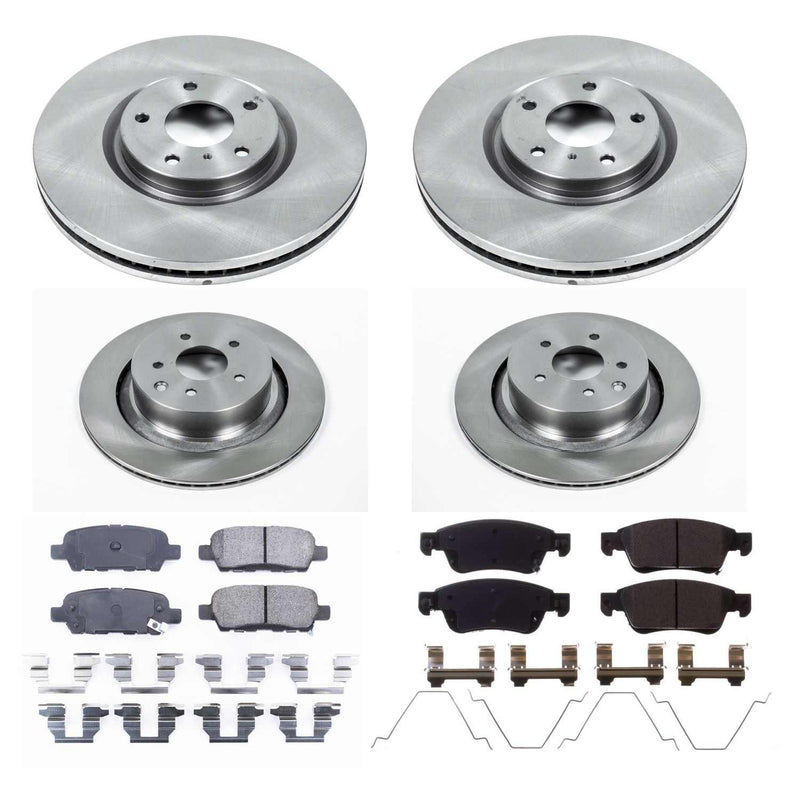 Power Stop KOE2862 Autospecialty - 1-Click Daily Driver Brake Kits (Front And Rear) for 2007-2013 Infiniti G35 product image