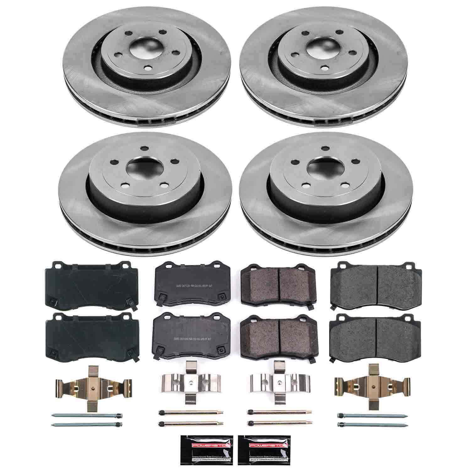 Power Stop KOE2876 Autospecialty - 1-Click Daily Driver Brake Kits (Front And Rear) for 2006-2010 Jeep Grand Cherokee product image
