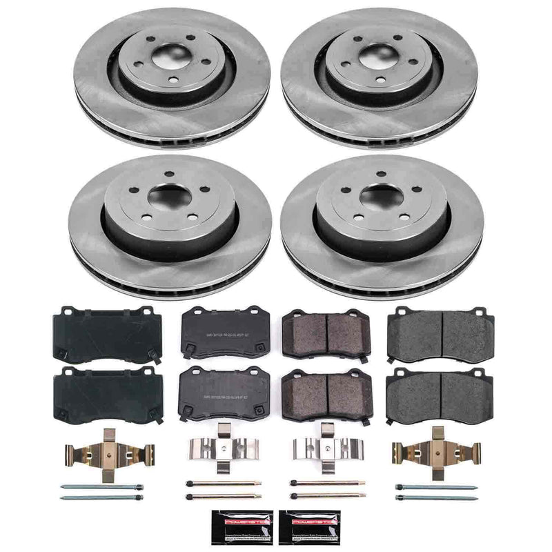 Power Stop KOE2876 Autospecialty - 1-Click Daily Driver Brake Kits (Front And Rear) for 2006-2010 Jeep Grand Cherokee product image