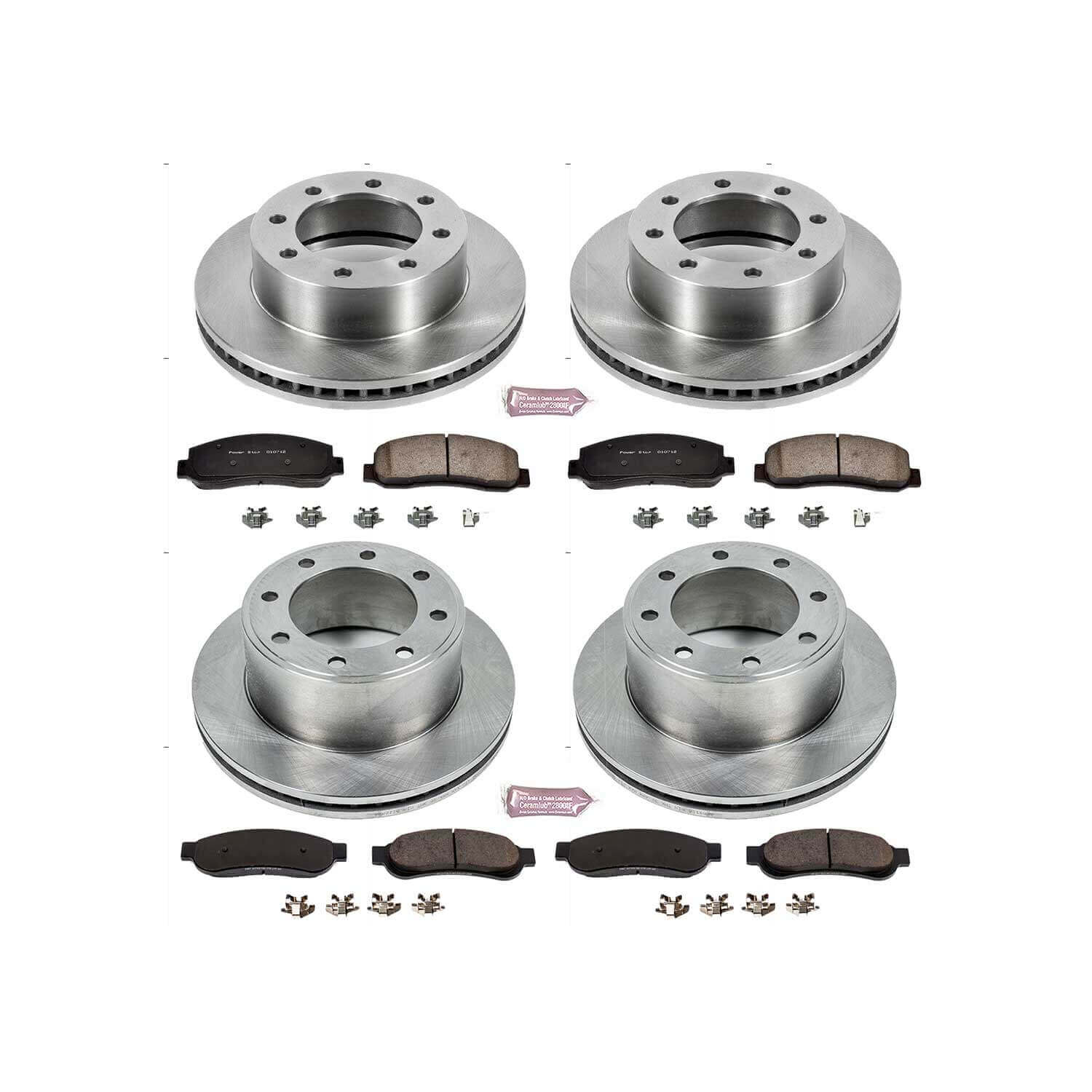Power Stop KOE2895 Autospecialty - 1-Click Daily Driver Brake Kits (Front And Rear) for 2007-2010 Ford F-250 Super Duty product image