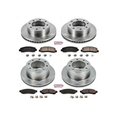 Power Stop KOE2895 Autospecialty - 1-Click Daily Driver Brake Kits (Front And Rear) for 2007-2010 Ford F-250 Super Duty product image