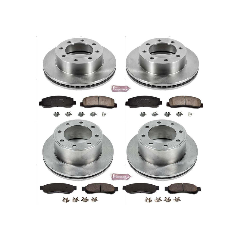 Power Stop KOE2895 Autospecialty - 1-Click Daily Driver Brake Kits (Front And Rear) for 2007-2010 Ford F-250 Super Duty product image