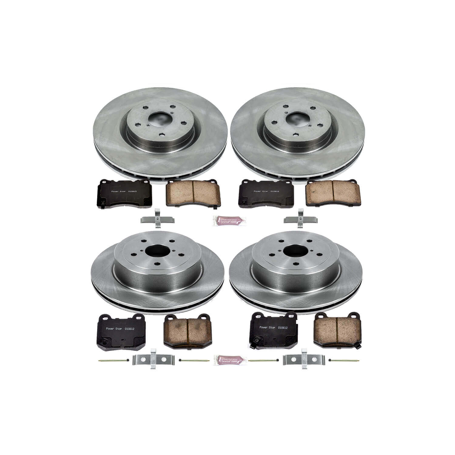 Power Stop KOE2896 Autospecialty - 1-Click Daily Driver Brake Kits (Front And Rear) for 2005-2007 Subaru Impreza product image
