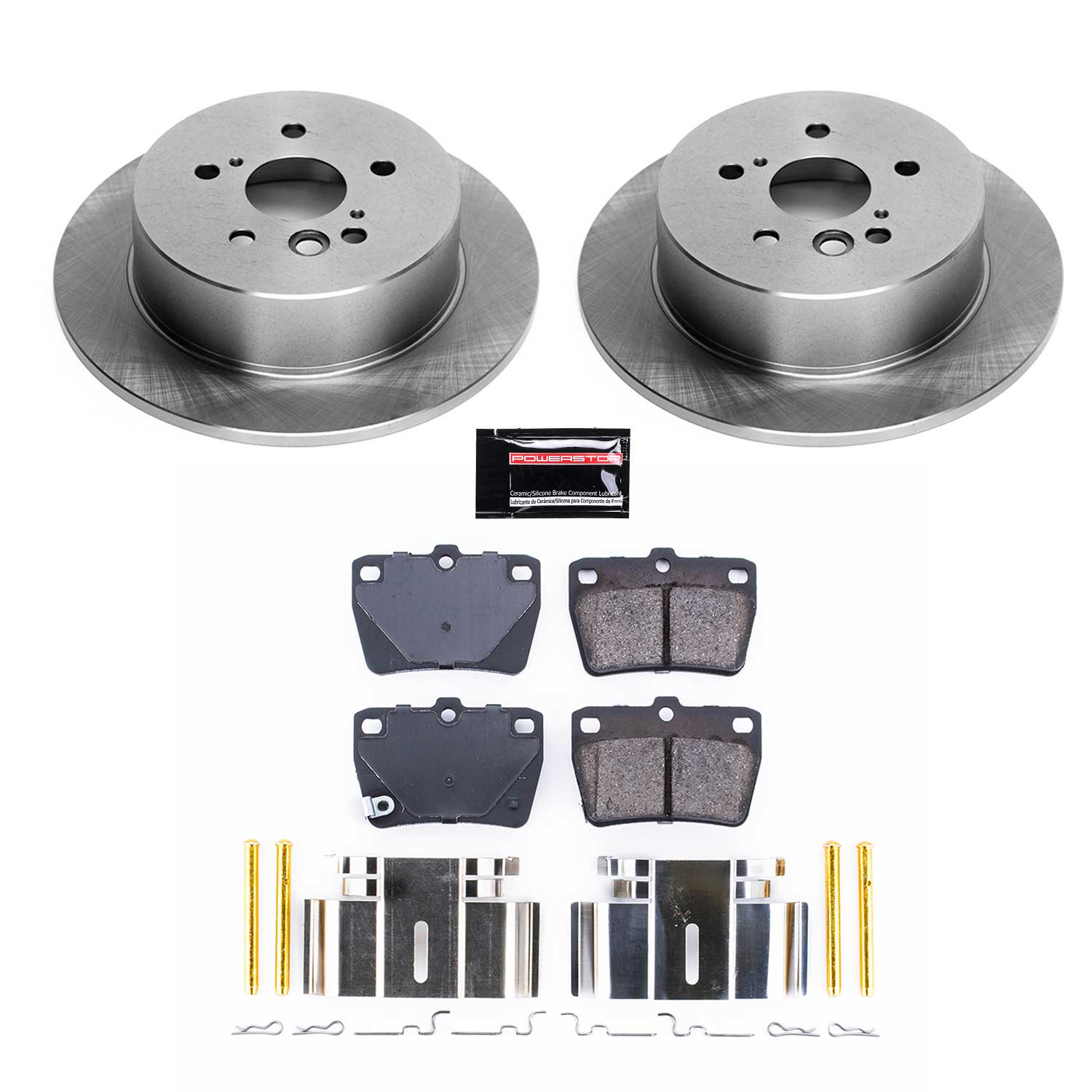 Power Stop KOE3028 Rear Autospecialty 1-Click OE Replacement Pad And Rotor Kit for 2004-2005 Toyota RAV4 Rear Disc product image