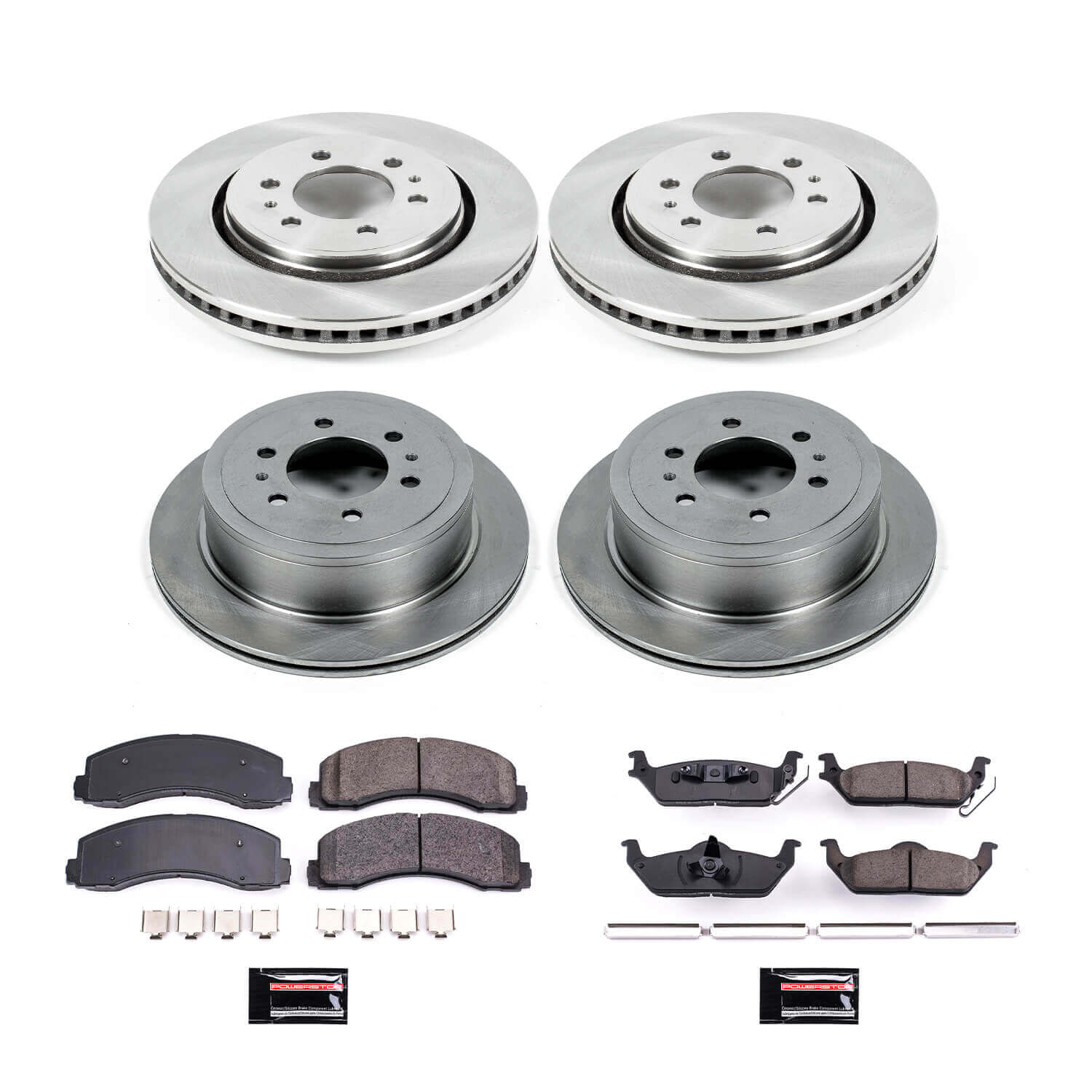 Power Stop KOE3166 Autospecialty - 1-Click Daily Driver Brake Kits (Front And Rear) for 2010-2011 Ford F-150 product image