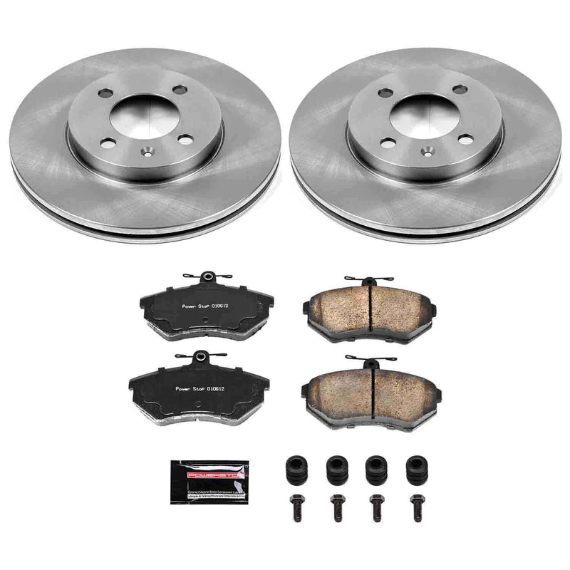 Power Stop KOE374 Autospecialty - 1-Click Daily Driver Brake Kits (Front) for 1990-2002 Volkswagen Cabrio product image