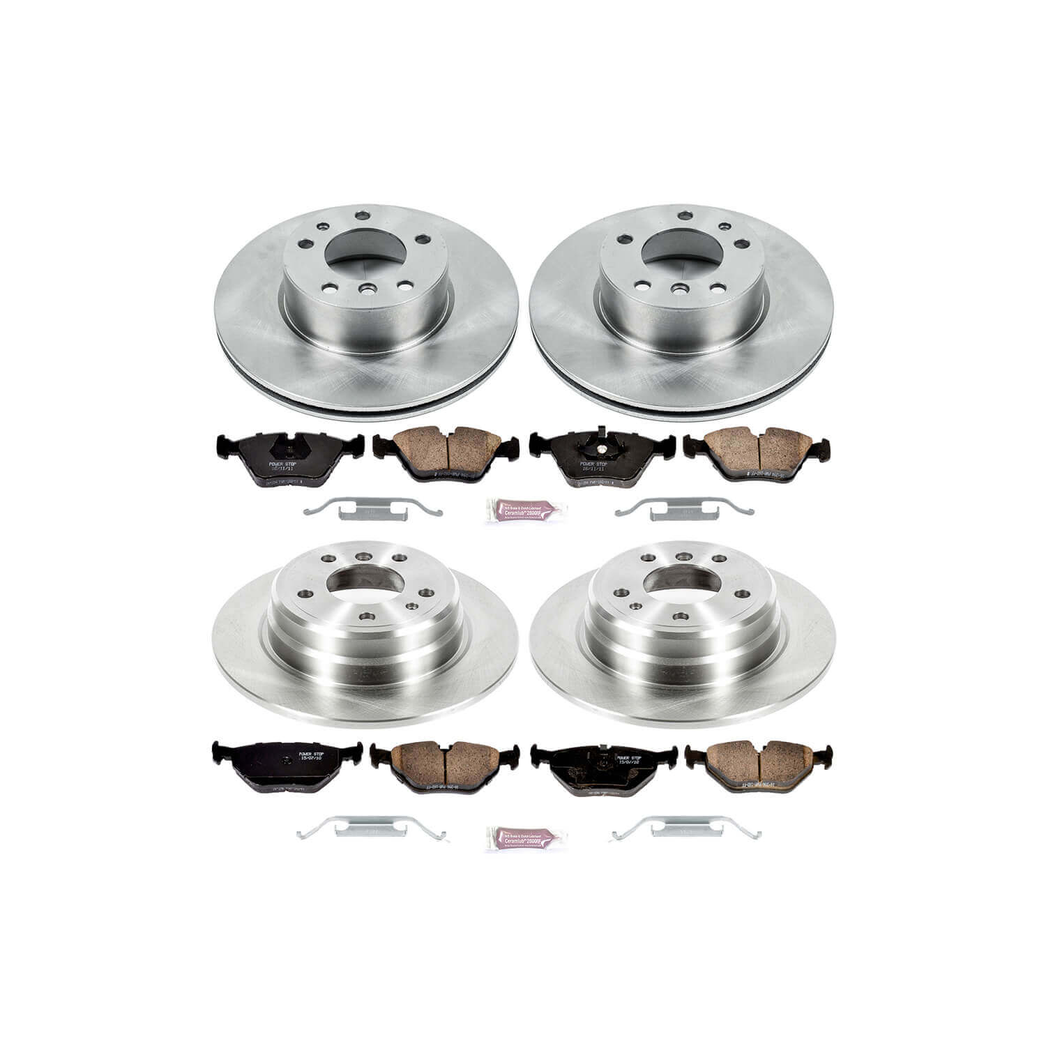 Power Stop KOE392 Autospecialty - 1-Click Daily Driver Brake Kits (Front And Rear) for 1990-1995 BMW 525I product image