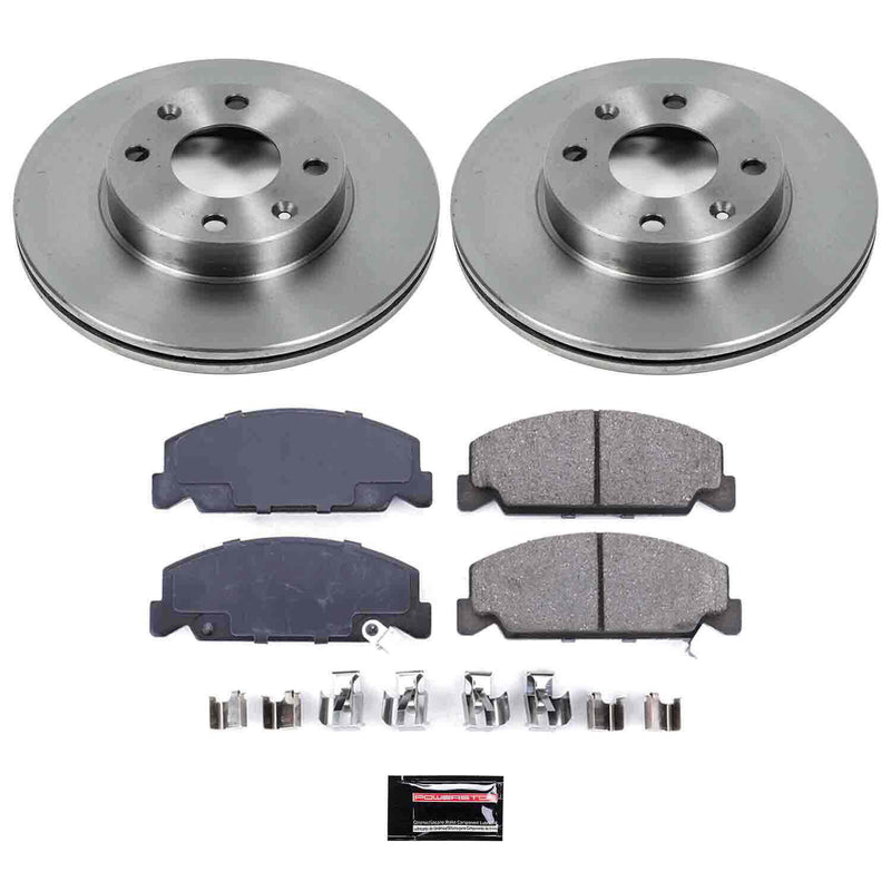 Power Stop KOE398 Autospecialty - 1-Click Daily Driver Brake Kits (Front) for 1988-1989 Honda Crx product image