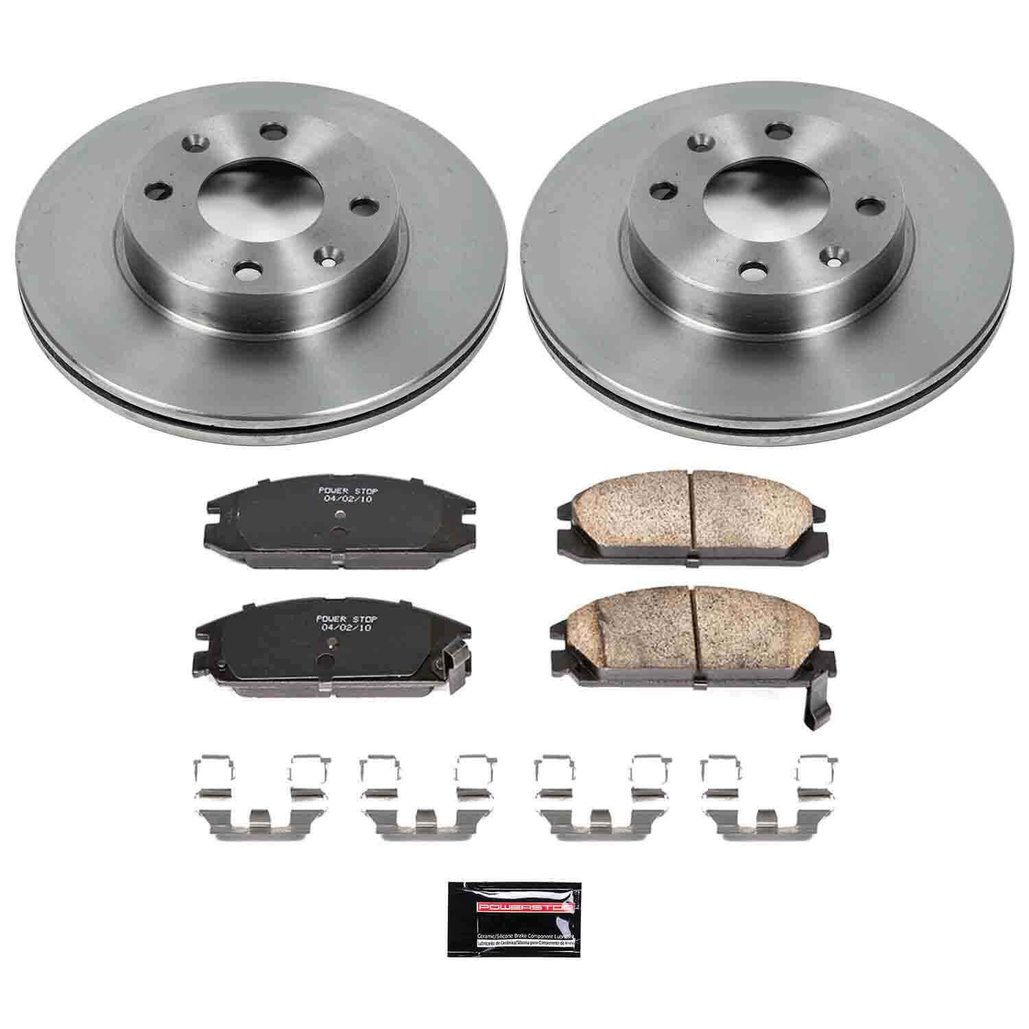 Power Stop KOE400 Autospecialty - 1-Click Daily Driver Brake Kits (Front) for 1986-1989 Acura Integra product image