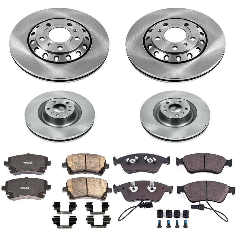 Power Stop KOE4008 Autospecialty 1-Click Daily Driver Front And Rear Brake Kit for 2003-2010 Audi A8 Quattro product image