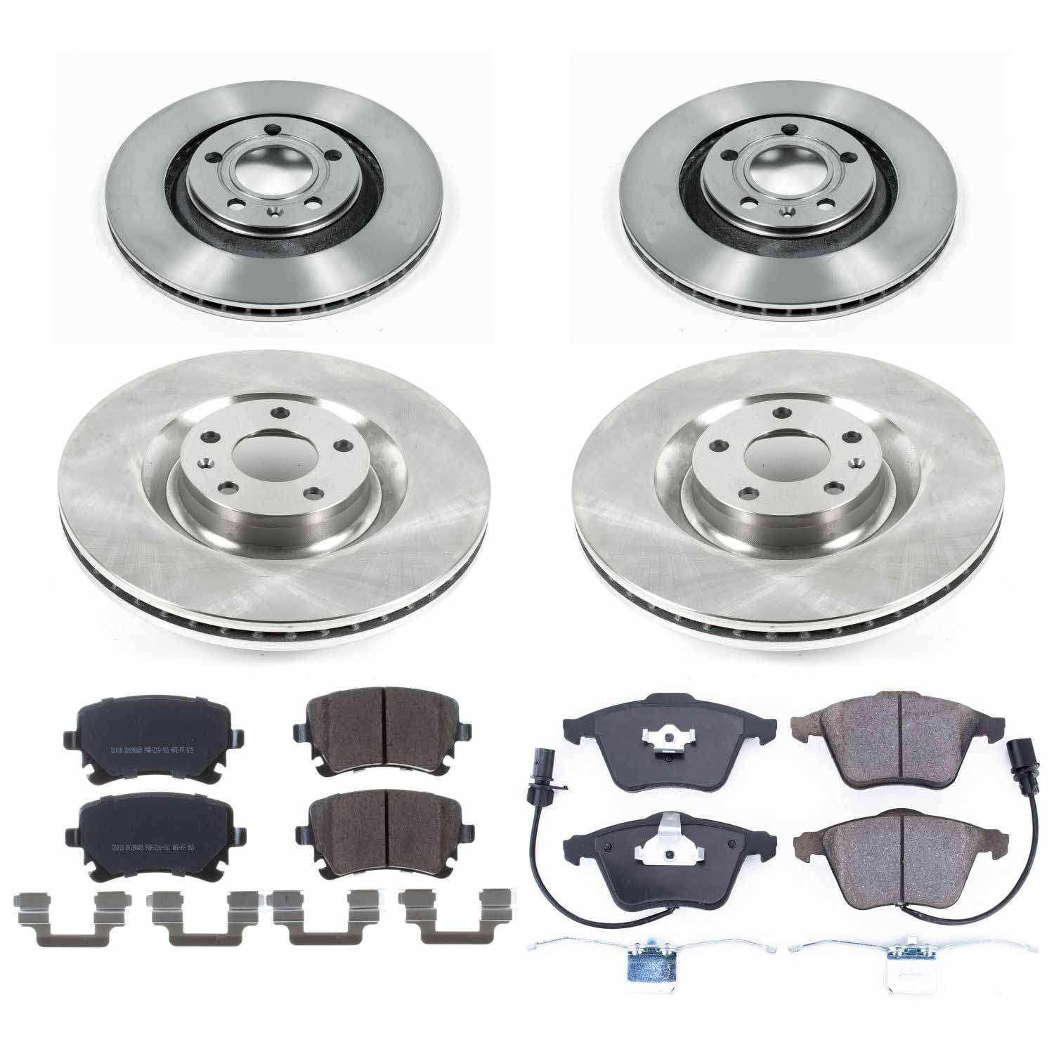 Power Stop KOE4010 Autospecialty 1-Click Daily Driver Front And Rear Brake Kit for 2004-2009 Audi S4 product image