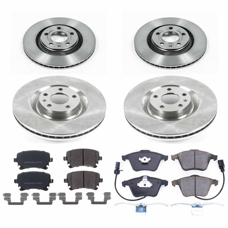 Power Stop KOE4010 Autospecialty 1-Click Daily Driver Front And Rear Brake Kit for 2004-2009 Audi S4 product image