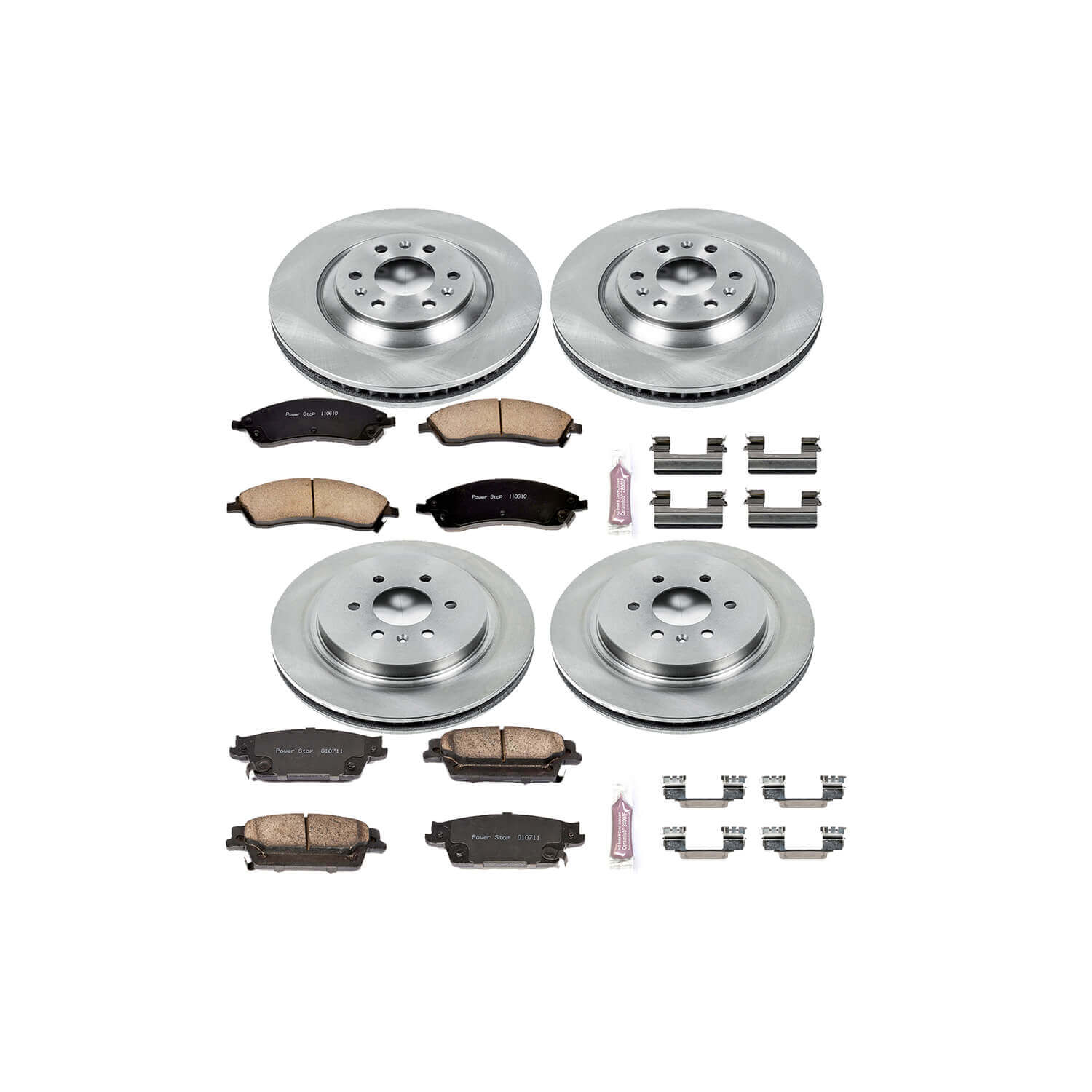 Power Stop KOE4014 Autospecialty - 1-Click Daily Driver Brake Kits (Front And Rear) for 2004-2009 Cadillac Srx product image