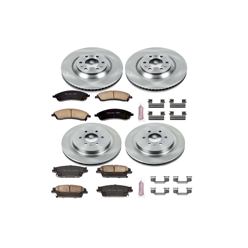 Power Stop KOE4014 Autospecialty - 1-Click Daily Driver Brake Kits (Front And Rear) for 2004-2009 Cadillac Srx product image