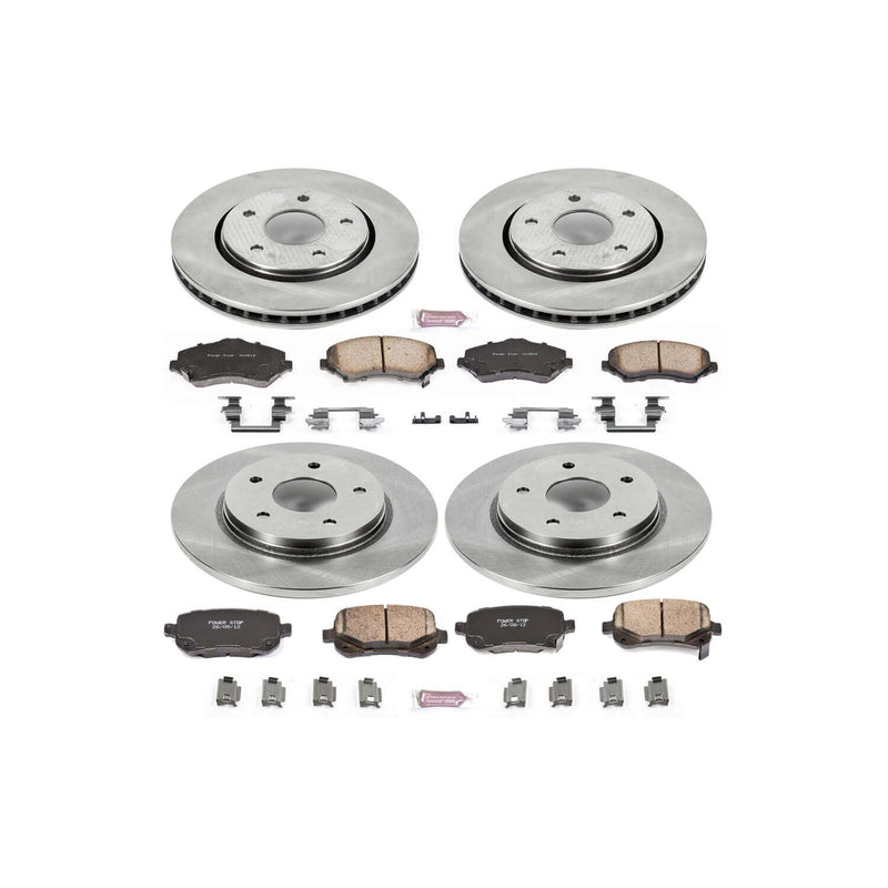 Power Stop KOE4015 Autospecialty - 1-Click Daily Driver Brake Kits (Front And Rear) for 2008-2012 Chrysler Town & Country product image