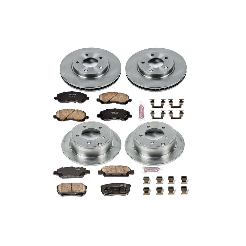 Power Stop KOE4017 Autospecialty - 1-Click Daily Driver Brake Kits (Front And Rear) for 2008-2017 Mitsubishi Lancer product image