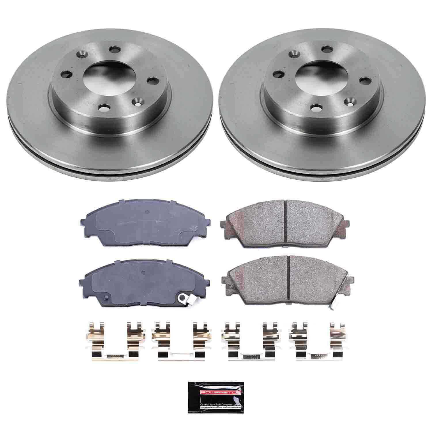 Power Stop KOE402 Autospecialty - 1-Click Daily Driver Brake Kits (Front) for 1990-1991 Honda Civic product image