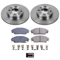 Power Stop KOE402 Autospecialty - 1-Click Daily Driver Brake Kits (Front) for 1990-1991 Honda Civic product image