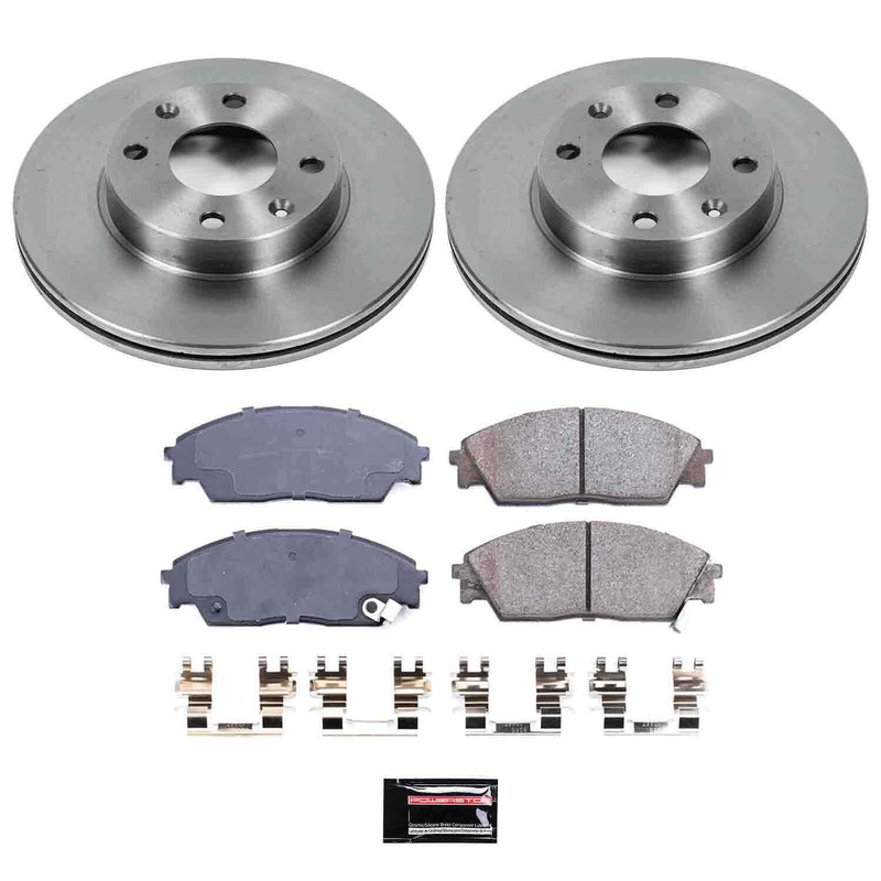 Power Stop KOE402 Autospecialty - 1-Click Daily Driver Brake Kits (Front) for 1990-1991 Honda Civic product image