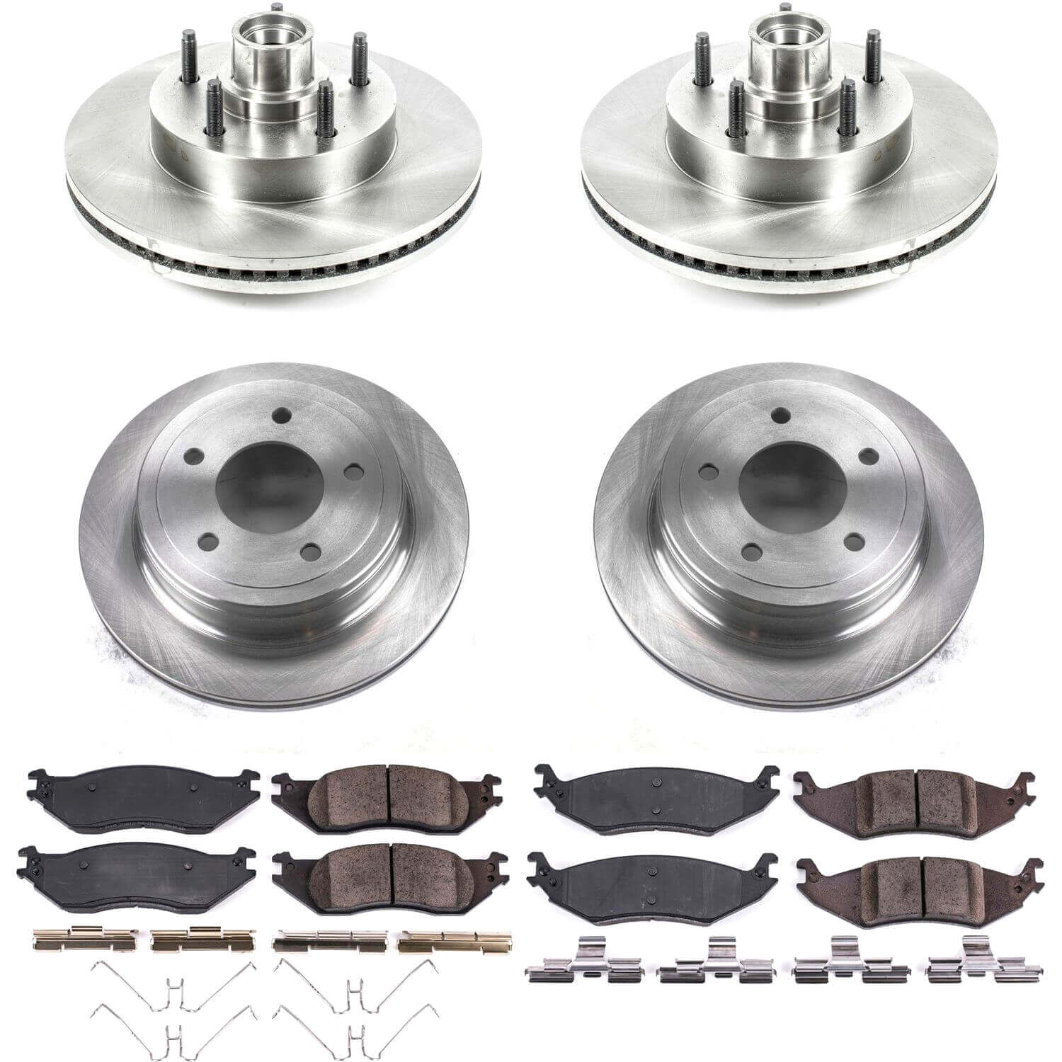 Power Stop KOE4021 Autospecialty 1-Click Daily Driver Front And Rear Pad And Rotor Kit for 2004-2006 Ford E-150 product image