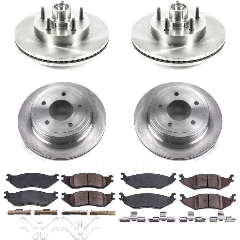 Power Stop KOE4021 Autospecialty 1-Click Daily Driver Front And Rear Pad And Rotor Kit for 2004-2006 Ford E-150 product image