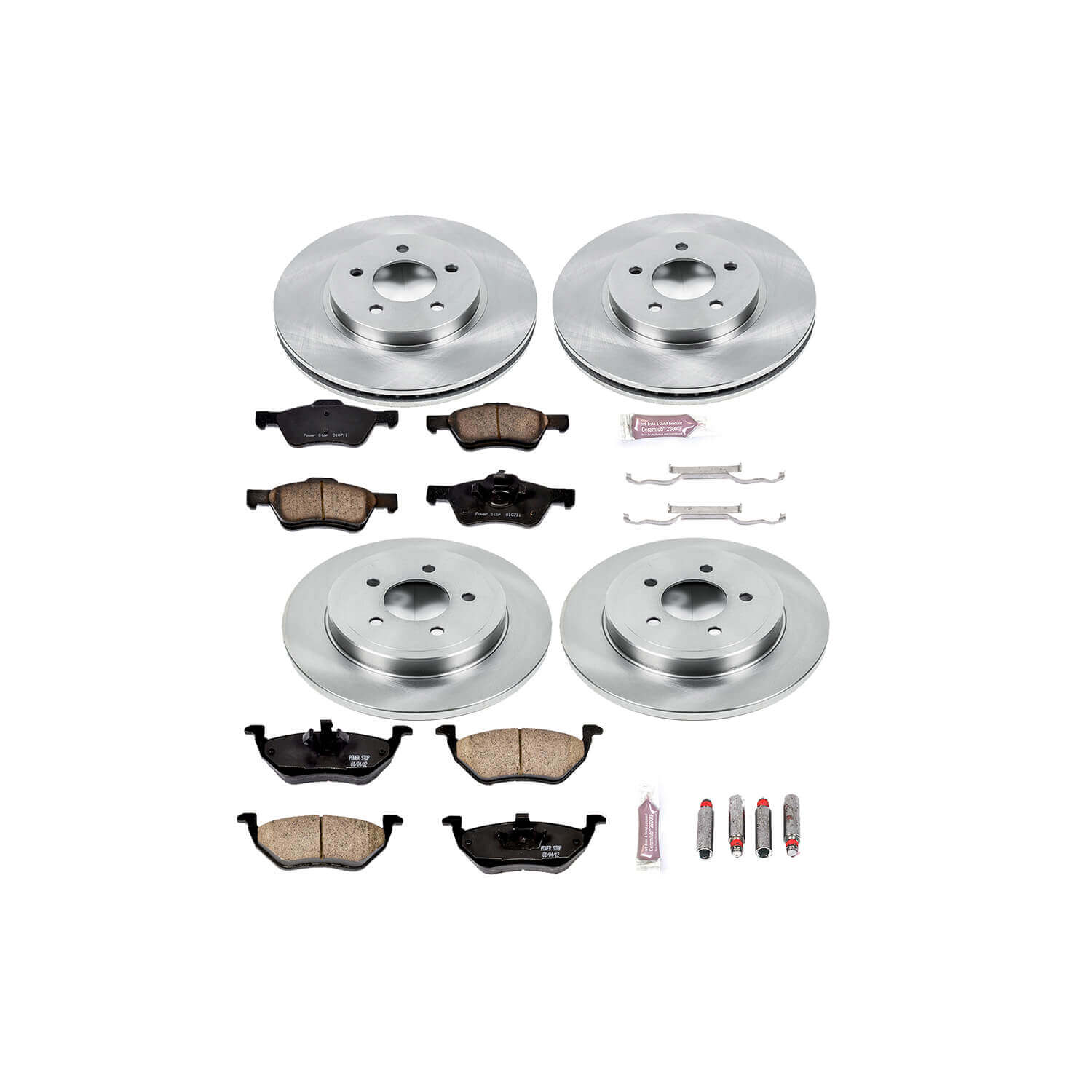 Power Stop KOE4024 Autospecialty - 1-Click Daily Driver Brake Kits (Front And Rear) for 2005-2007 Ford Escape product image