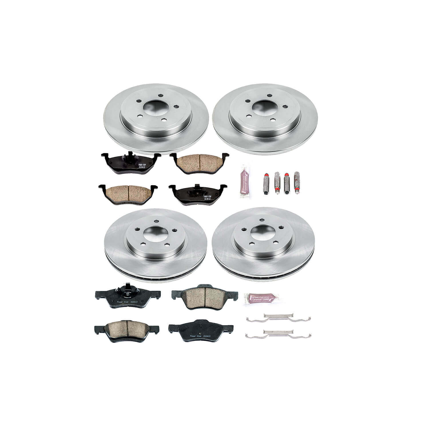 Power Stop KOE4025 Autospecialty - 1-Click Daily Driver Brake Kits (Front And Rear) for 2008 Ford Escape product image