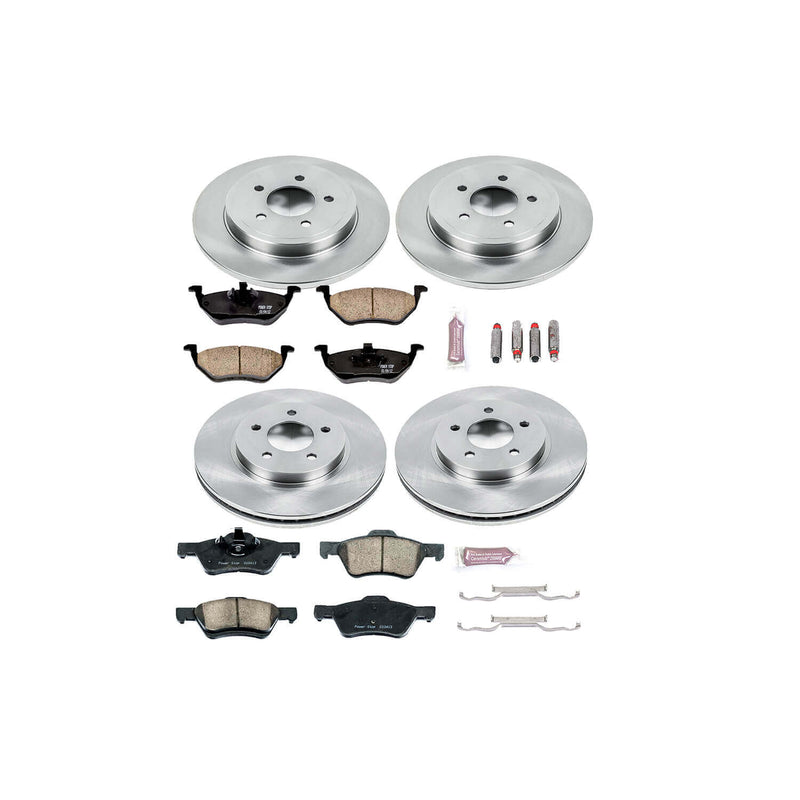 Power Stop KOE4025 Autospecialty - 1-Click Daily Driver Brake Kits (Front And Rear) for 2008 Ford Escape product image