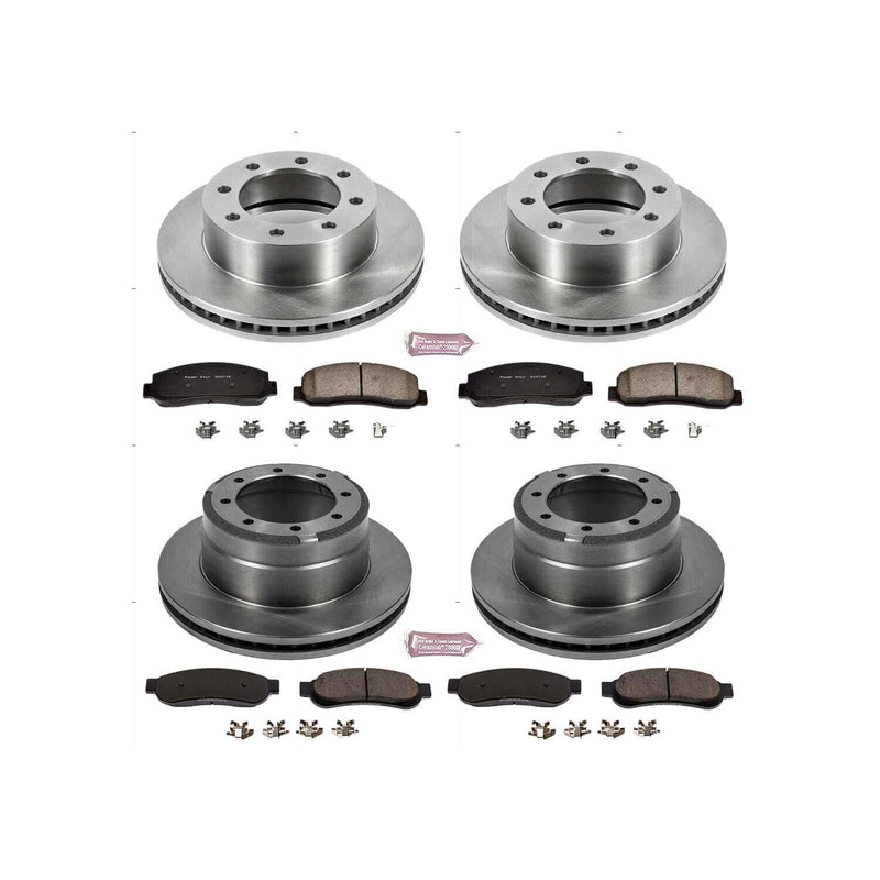 Power Stop KOE4033 Autospecialty - 1-Click Daily Driver Brake Kits (Front And Rear) for 2005-2010 Ford F-350 Super Duty product image