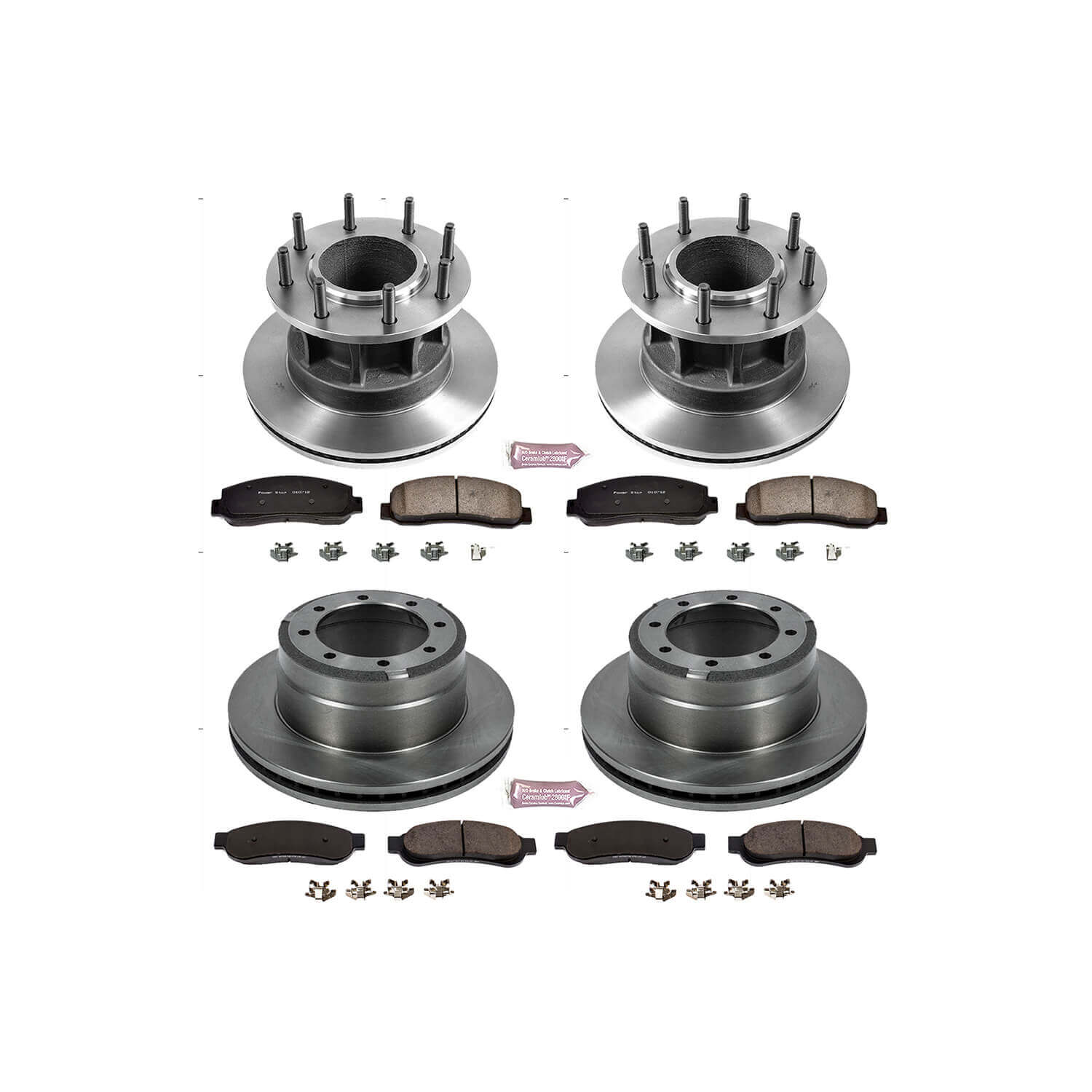 Power Stop KOE4034 Autospecialty 1-Click Daily Driver Front And Rear Brake Kit for 2005-2007 Ford F-350 Super Duty product image