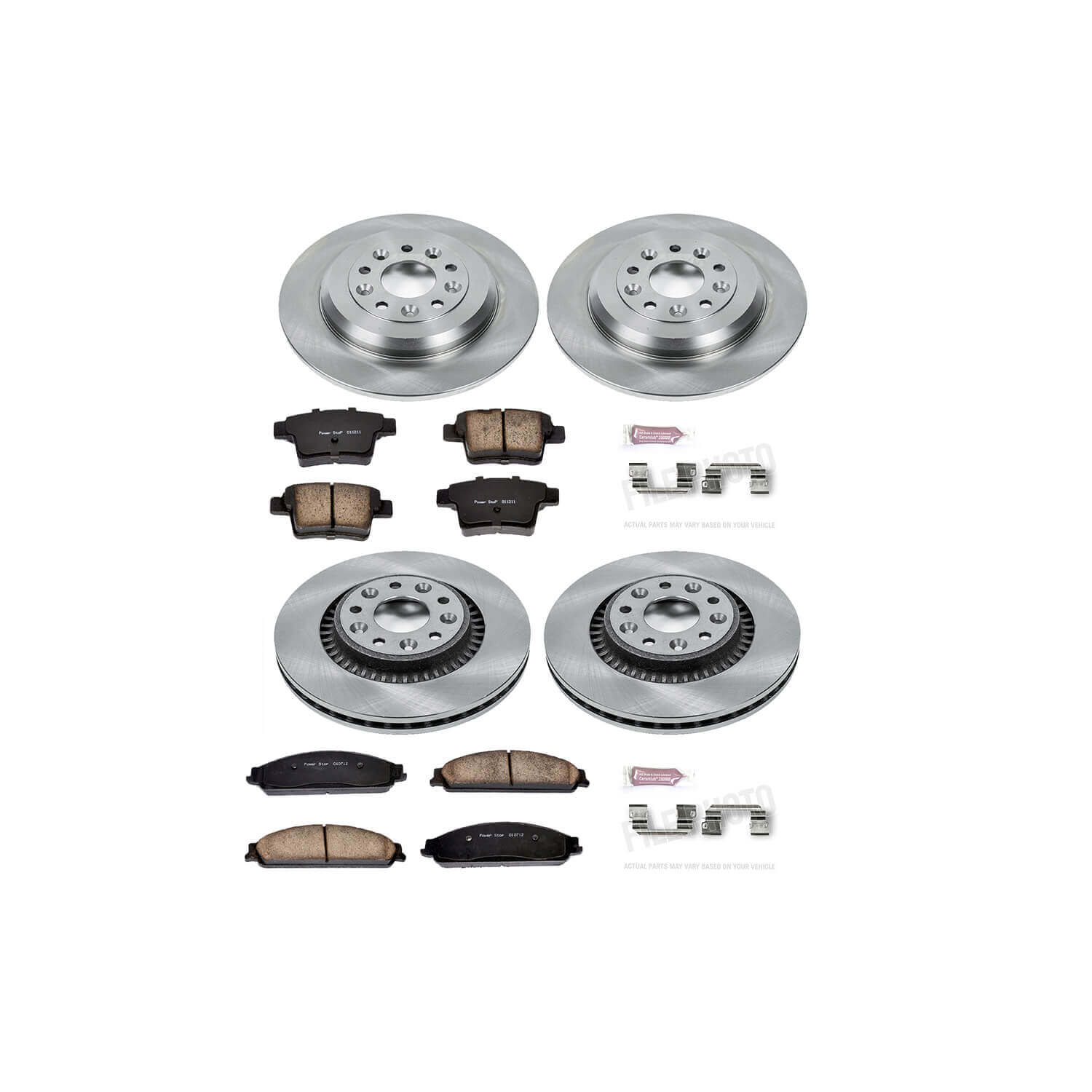 Power Stop KOE4039 Autospecialty - 1-Click Daily Driver Brake Kits (Front And Rear) for 2005-2009 Ford Five Hundred product image