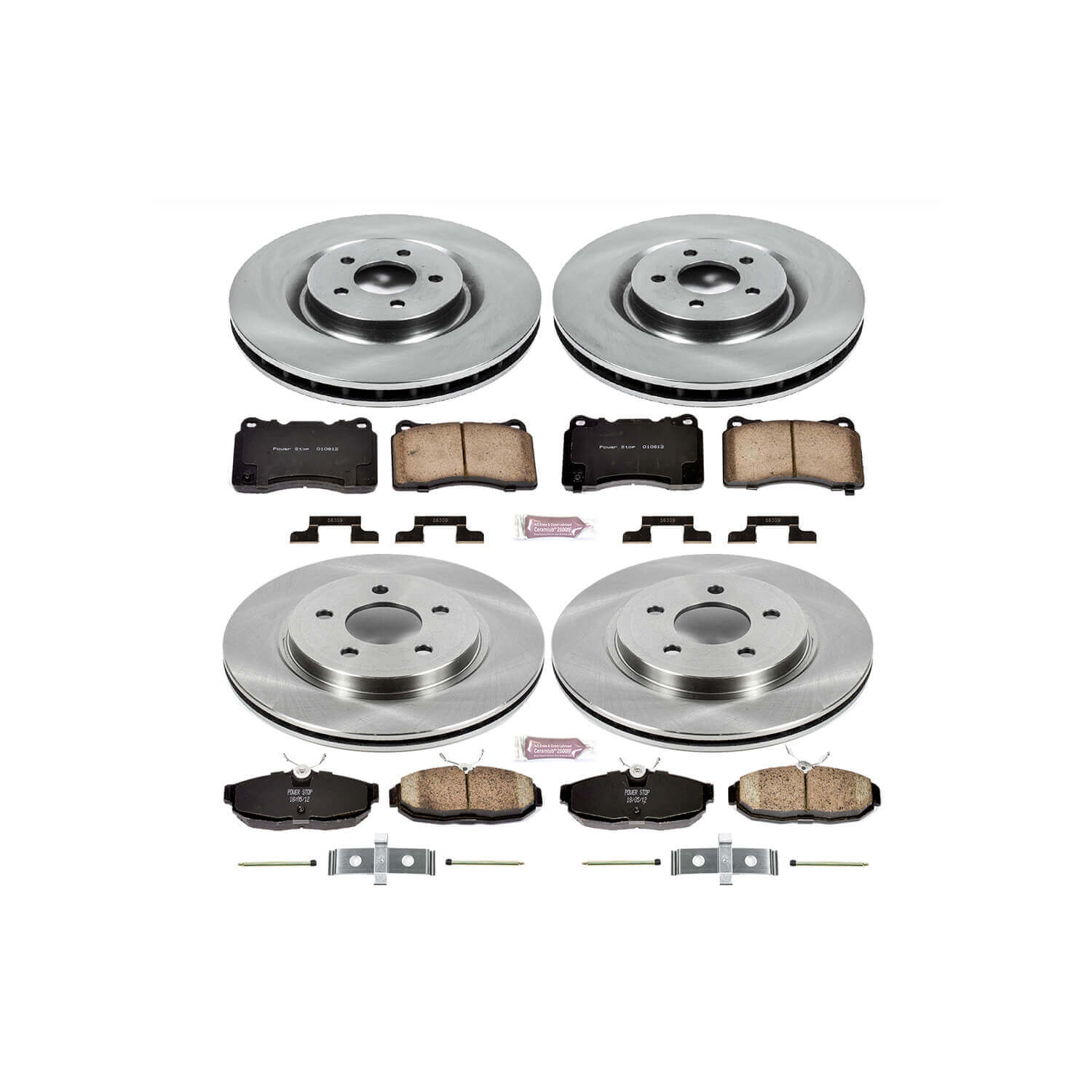 Power Stop KOE4042 Autospecialty - 1-Click Daily Driver Brake Kits (Front And Rear) for 2007-2011 Ford Mustang product image