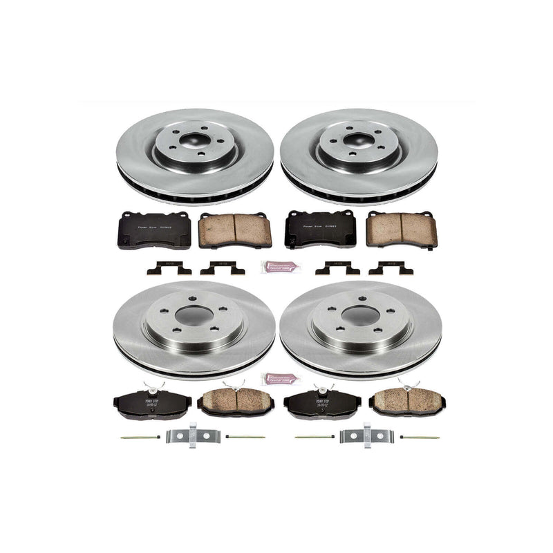 Power Stop KOE4042 Autospecialty - 1-Click Daily Driver Brake Kits (Front And Rear) for 2007-2011 Ford Mustang product image