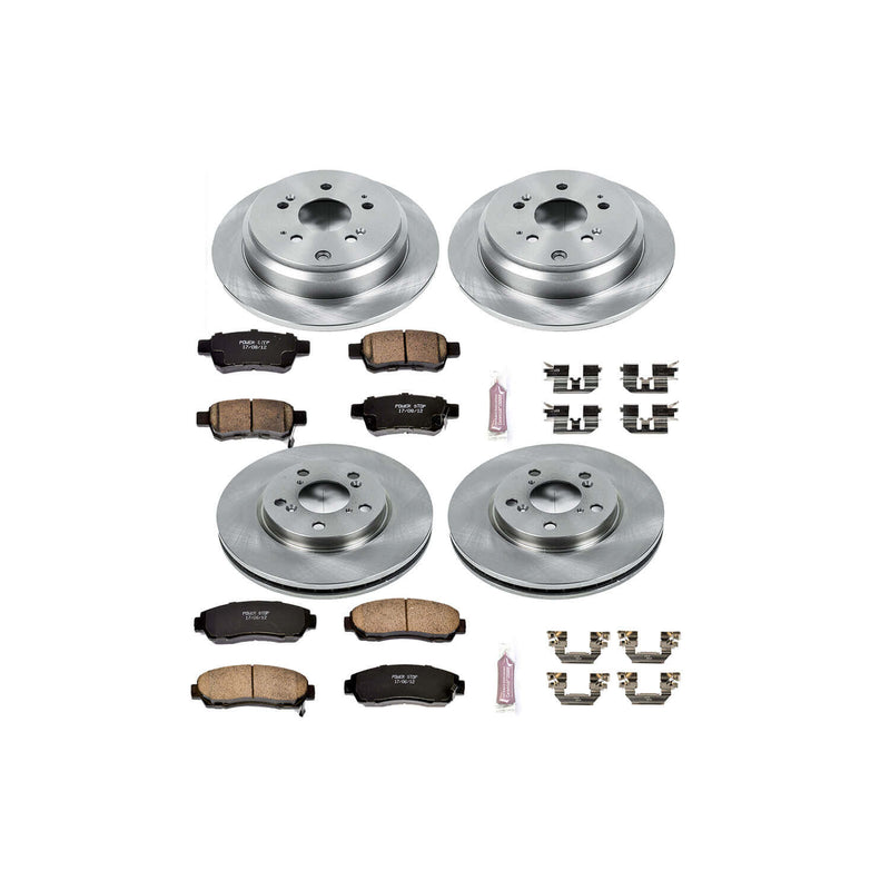 Power Stop KOE4044 Autospecialty - 1-Click Daily Driver Brake Kits (Front And Rear) for 2005-2010 Honda Odyssey product image