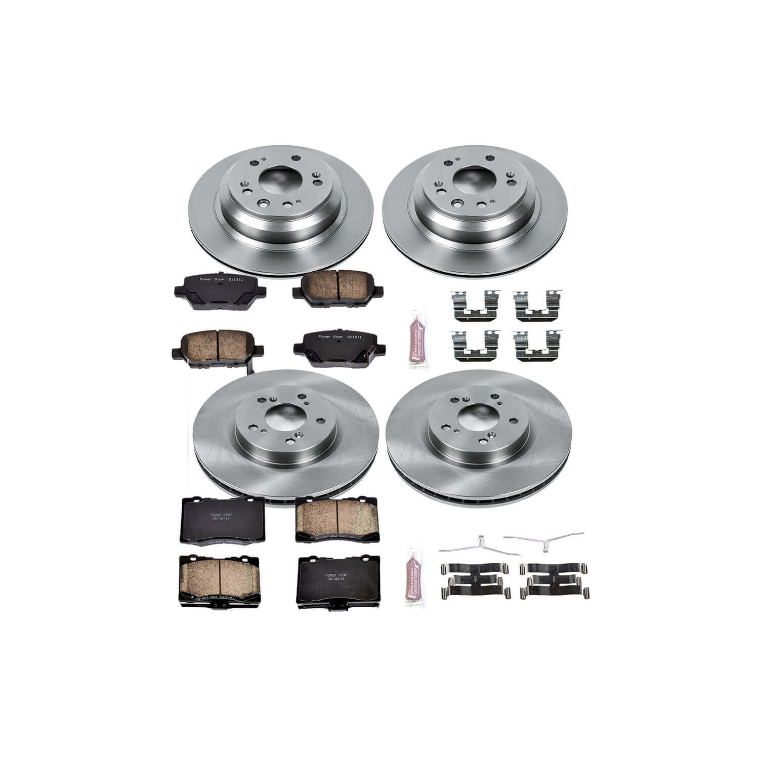 Power Stop KOE4045 Autospecialty - 1-Click Daily Driver Brake Kits (Front And Rear) for 2005-2012 Acura Rl product image